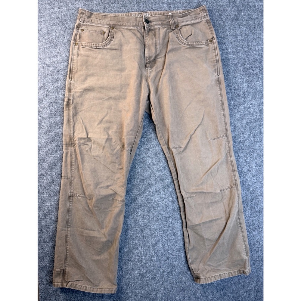 Eddie Bauer Mens 38x30 Brown Canvas Workwear Pants Tactical Hiking Utility